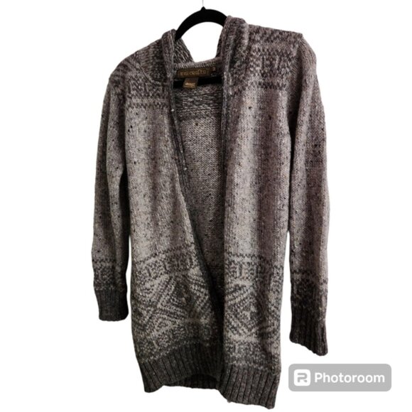 Inis Crafts Wool hooded Cardigan sweater size medium - Picture 2 of 11